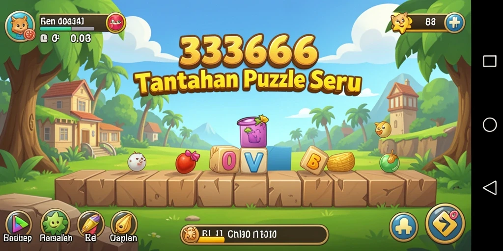 Tampilan gameplay menantang dari 333666 dengan berbagai teka-teki menarik.