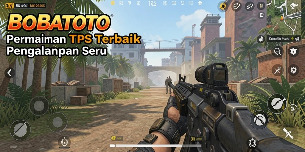 Tampilan seru gameplay BOBATOTO dalam aksi pertempuran TPS.