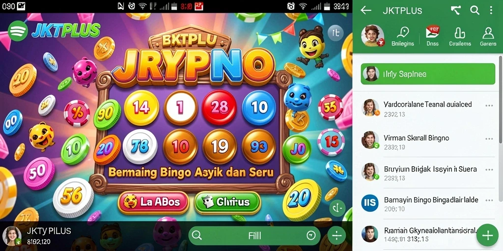 Penampilan utama gameplay Bingo di JKTPLUS yang menarik.