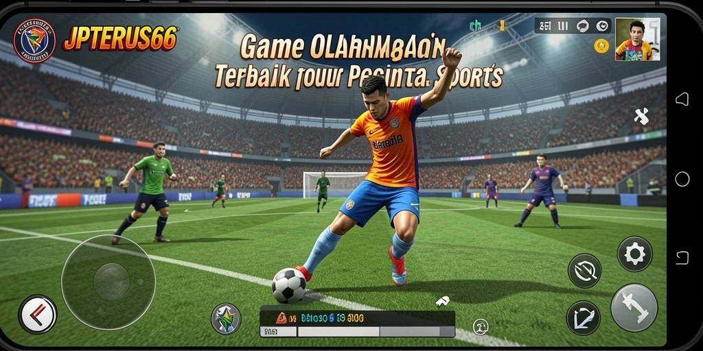 Gameplay menegangkan dalam JPTERUS66 menunjukkan aksi olahraga seru.