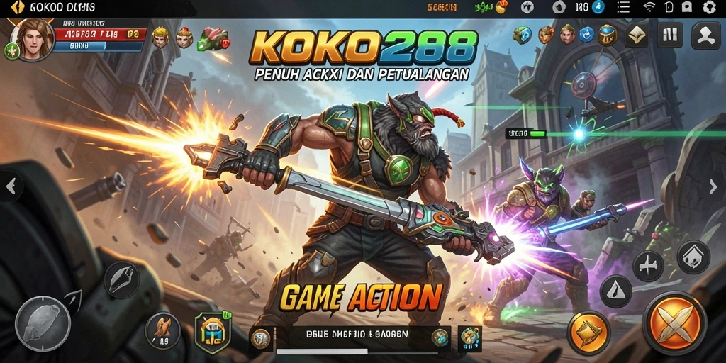 Tampilan gameplay KOKO288 yang menegangkan dan penuh aksi.