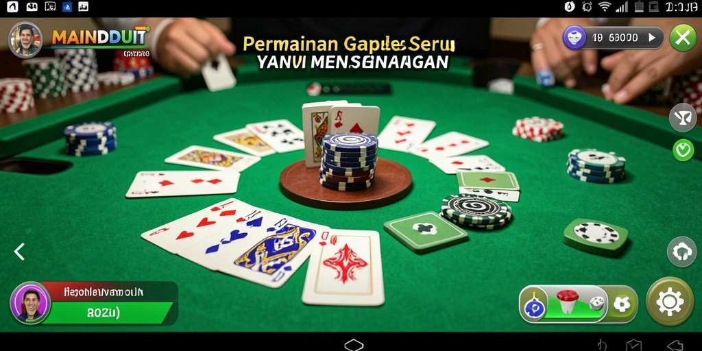 Screenshot menampilkan gameplay seru Gaple di MAINDUIT.