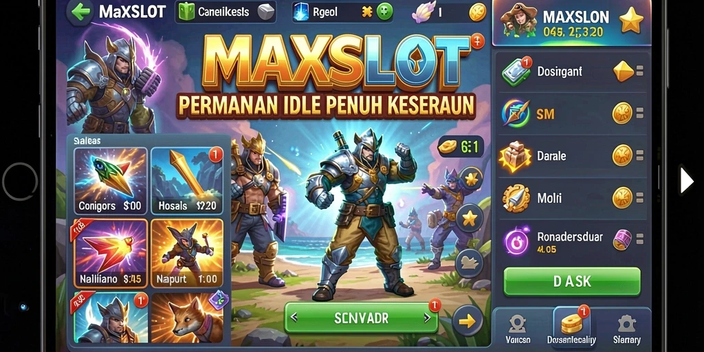 Tampilan gameplay menarik dari MAXSLOT saat mesin slot berputar.