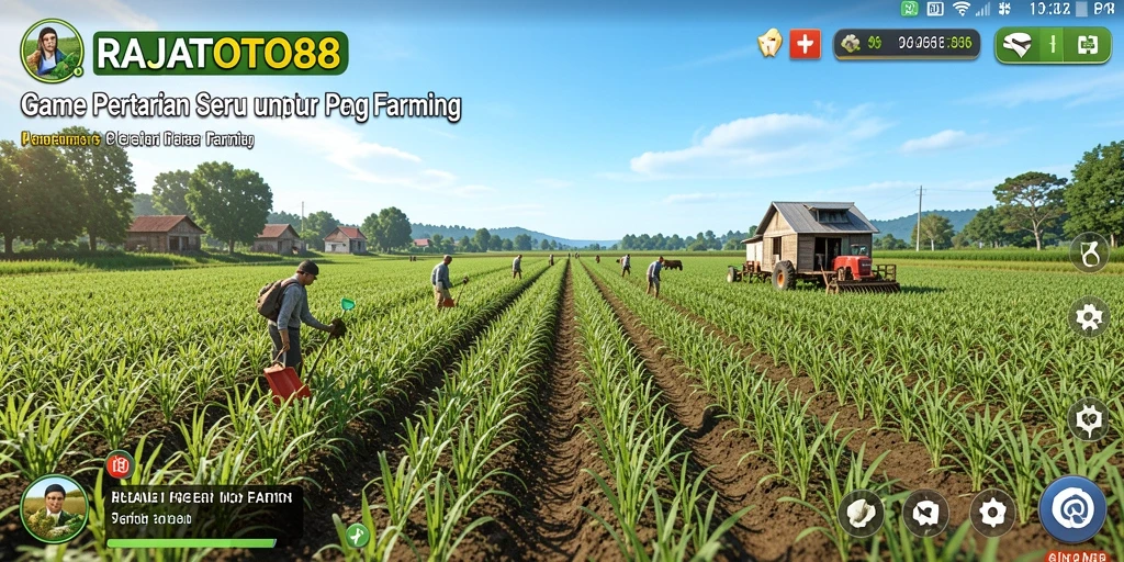 Tangkapan layar gameplay RAJATOTO88 saat bertani bersama teman.