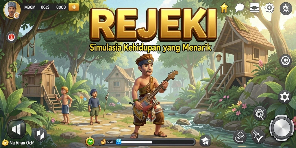 Menampilkan gameplay menarik dari REJEKI yang mengajak pemain menjalani kehidupan virtual.