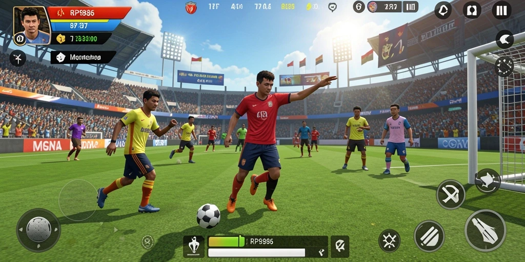 Tampilan gameplay seru dalam game olahraga RP886.