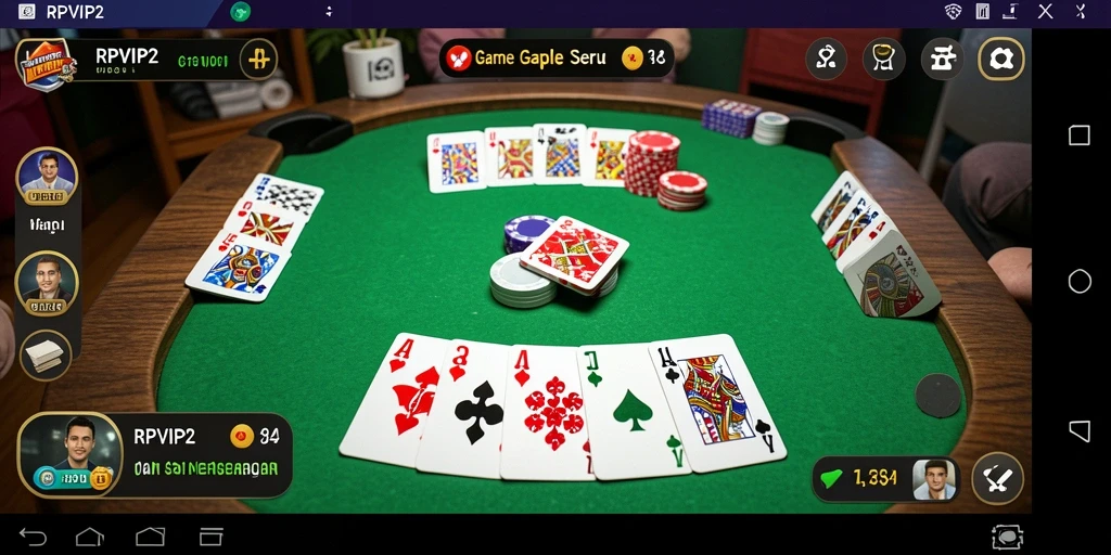 Screenshot gameplay Gaple yang seru dan menarik.