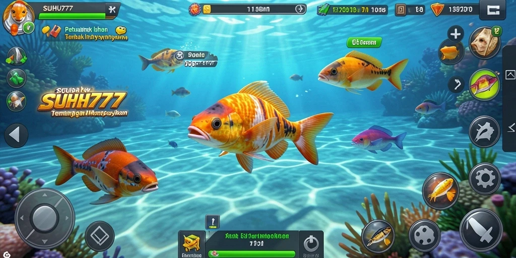 Tampilan seru dari gameplay Tembak Ikan di SUHU777.