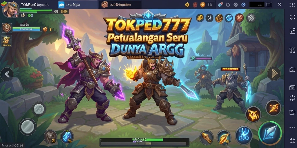 Screenshot utama TOKPED777 menampilkan aksi pertempuran yang mendebarkan dalam game ARPG.